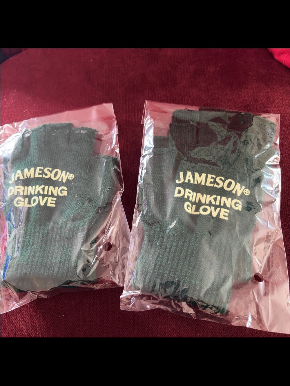New Collectible 2 Sets of Green Drinking Gloves-Jameson